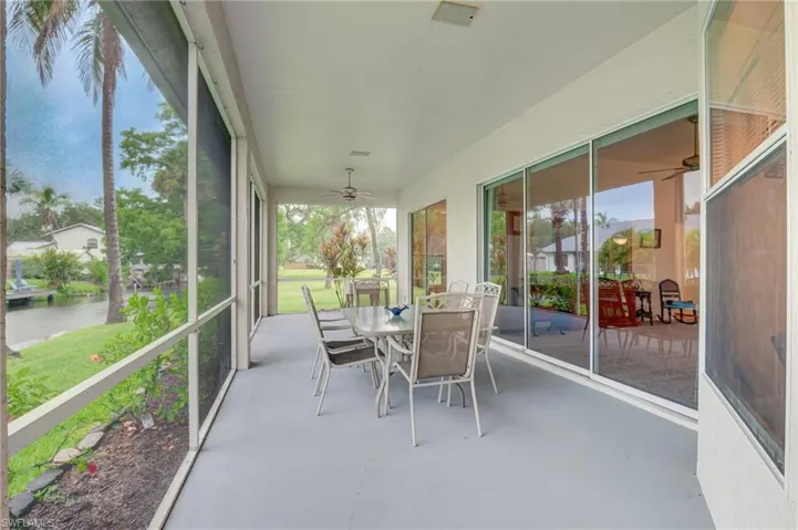Patio with ceiling fan