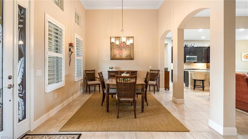 The arches in the dining area  show the architectural detail