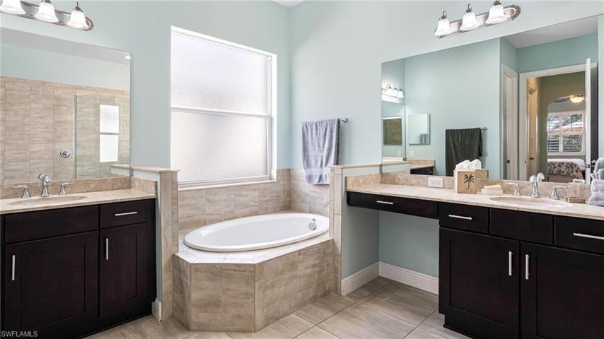Separate vanities in Master bath