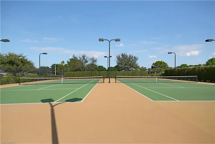 View of tennis court