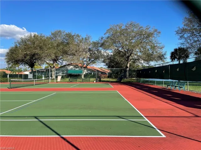 View of tennis court