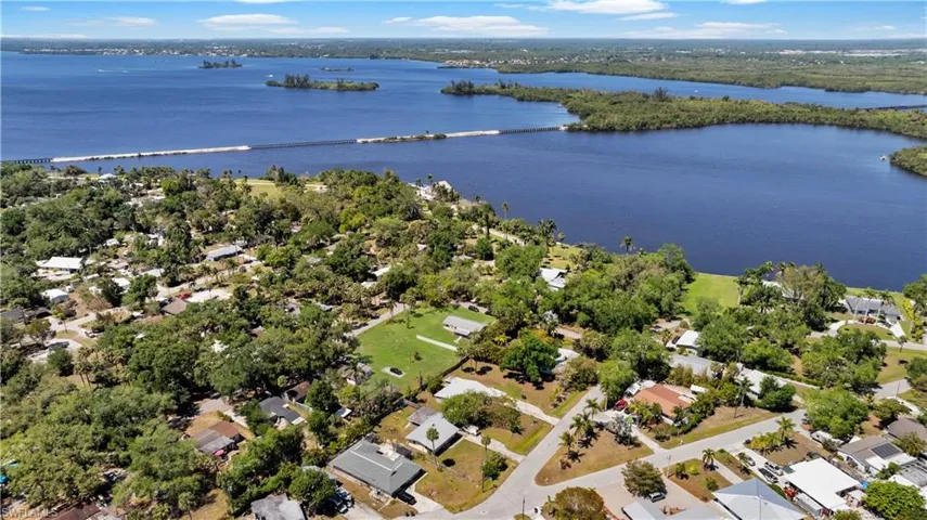 Bird's eye view with a residential view and a water view