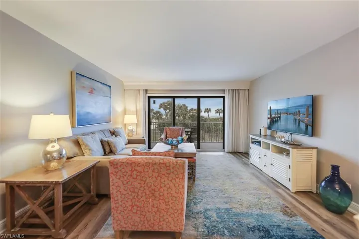 Living room featuring light hardwood / wood-style flooring
