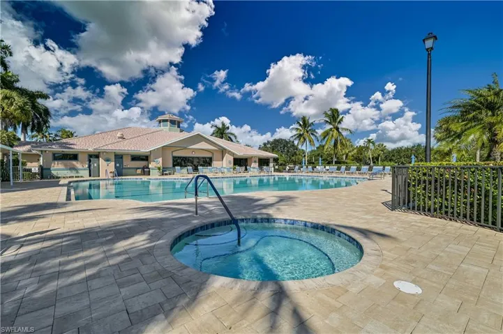 View of pool featuring a patio and a community hot tub