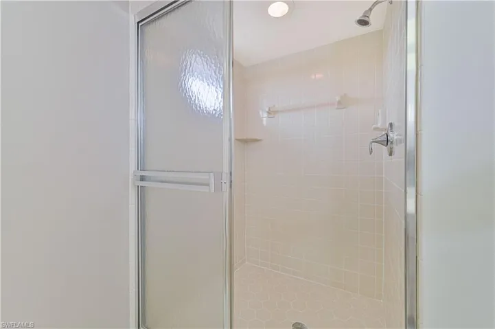 Bathroom with a shower stall