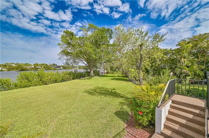 View of yard featuring a water view