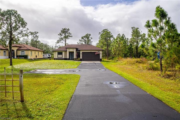 Large paved driveway