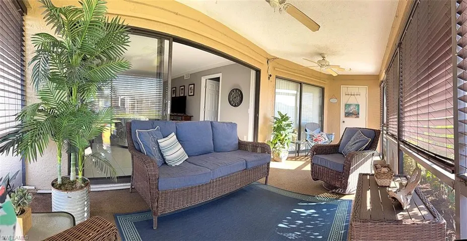 Back Lanai with view of water
