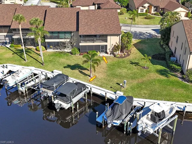 Aerial view of Condo and Dock location