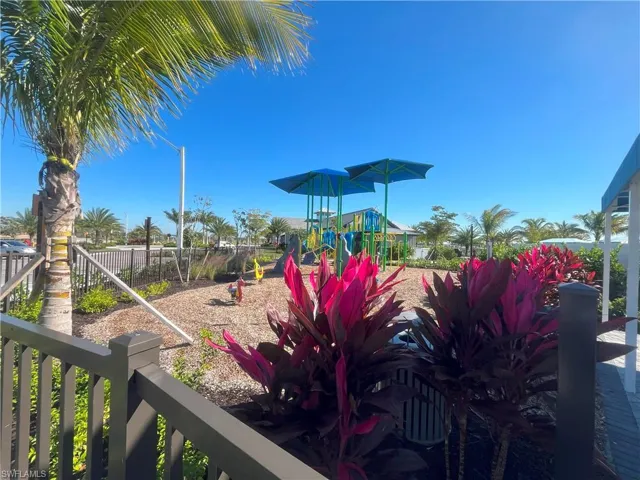 View of yard with a playground