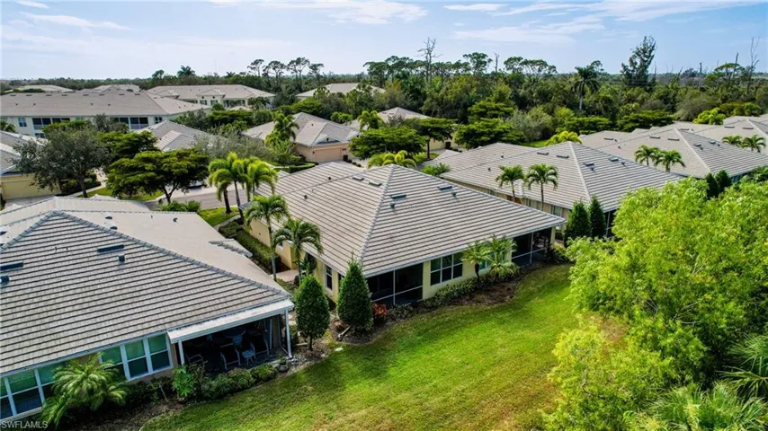 Aerial of back of Villa