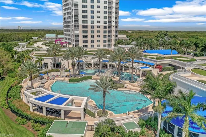 Seaglass, a modern and nearly new high-rise in Bonita Bay, offers luxury amenities, including a pool and spa, a state-of-the-art fitness center, a billiards room, a movie theater, guest suites, and much more.