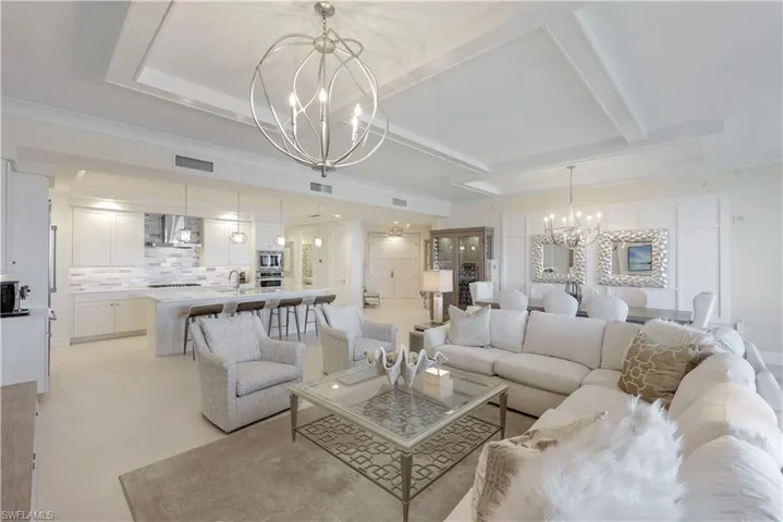 View of great room from northwest corner of living room.