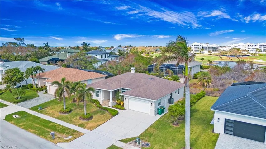 Aerial perspective of suburban area