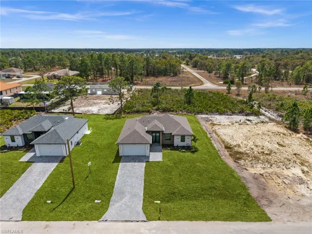 Aerial view of residential area