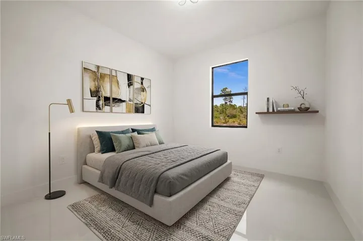 Bedroom with baseboards