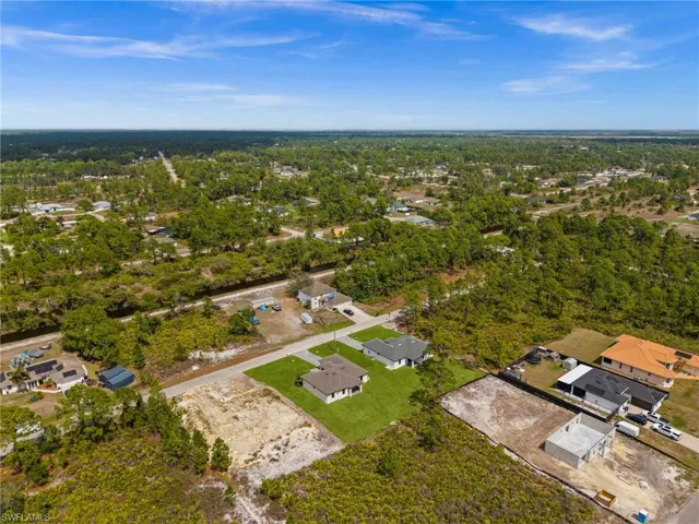 Aerial view of residential area