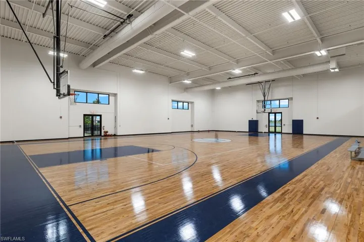 Indoor basketball court