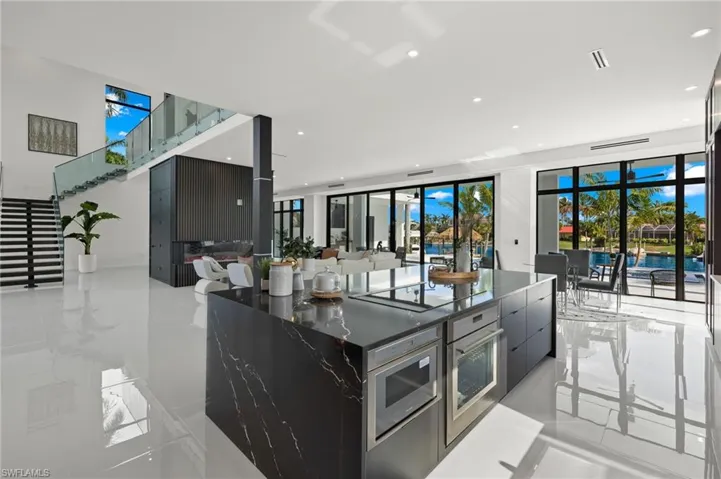 Cambria countertops and Thermador appliances