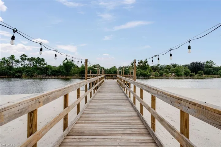 Dock with a water view