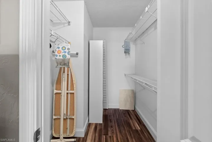 Balcony featuring ceiling fan