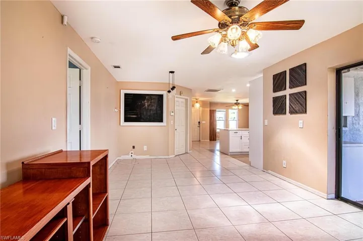 View to the front from the family room.
