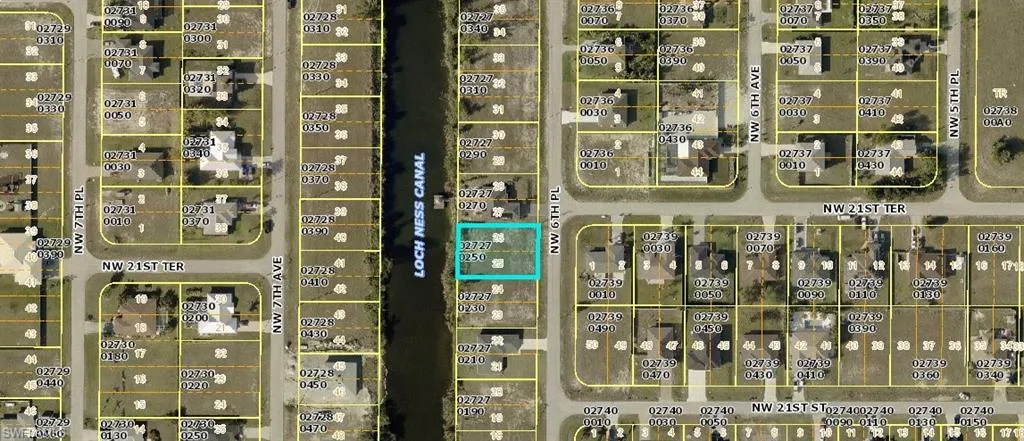 Aerial map of property and surrounding area