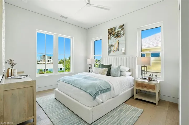 Bedroom with Gulf Views - Virtually Edited Image