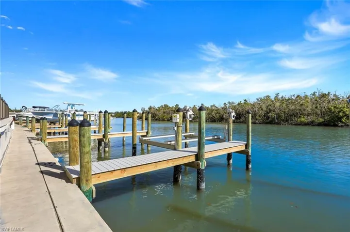 Dock area featuring a water view and boat docks available for purchase or lease if available