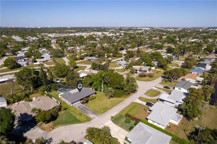Aerial view featuring a residential view