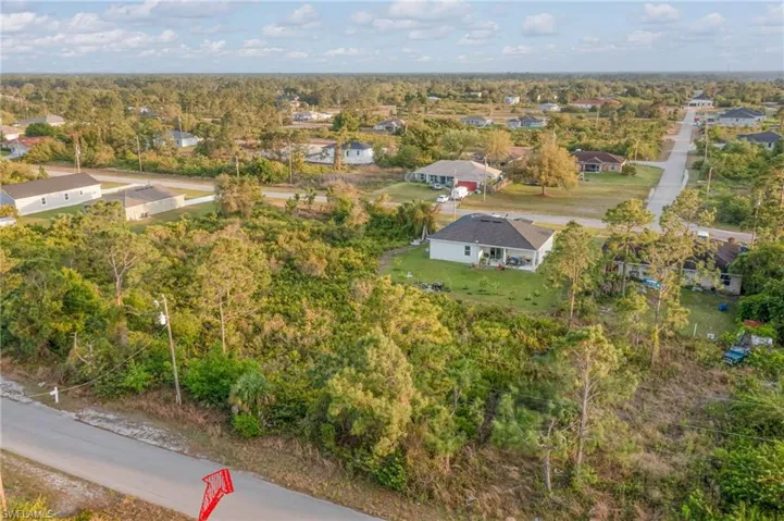 Birds eye view of property