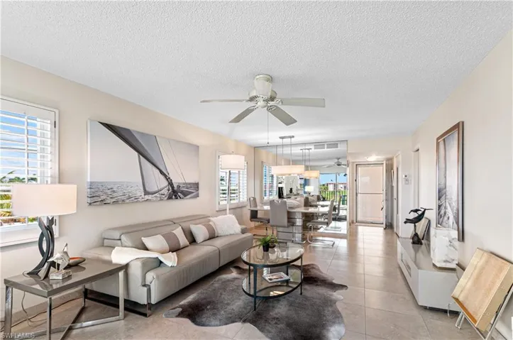 Tile floors, plantation shutters.