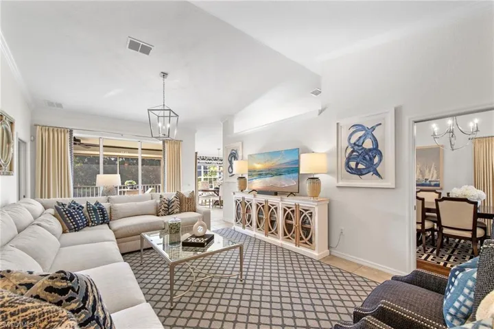 living room with direct access to lanai