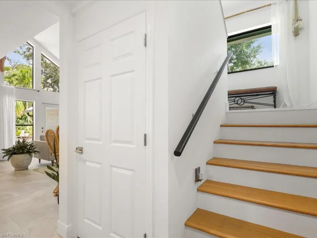 Stairs with plenty of natural light