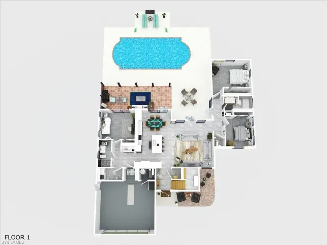 First floor 3D floor plan