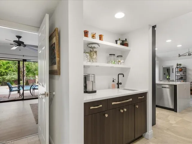 Indoor wet bar / coffee bar