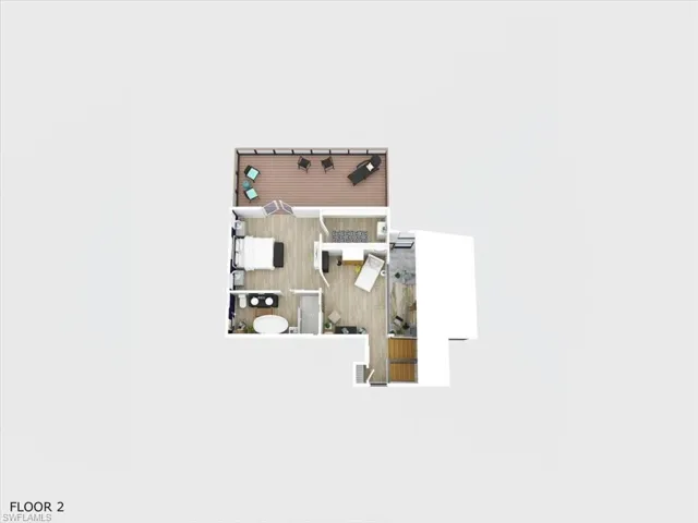 Second floor 3D floor plan