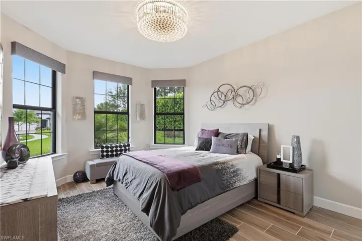 Huge Guest Bedroom With Triple Window Bay View