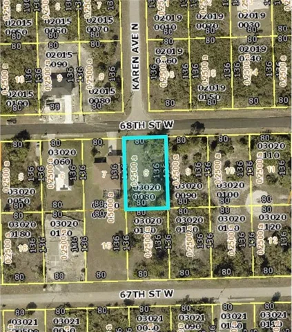 Map of property location with property boundaries highlighted