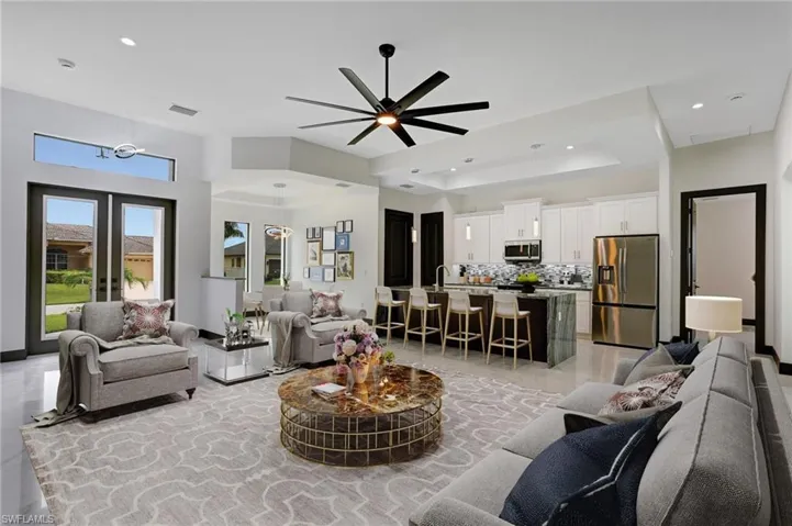 Great room. Staged furniture. No furniture are included