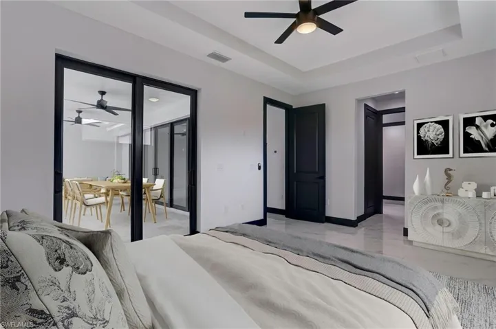 Furniture are staged. Master Bedroom