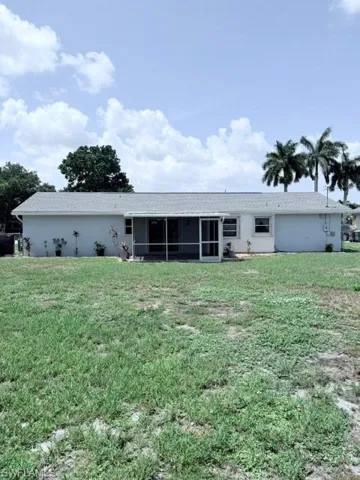 Rear view of home