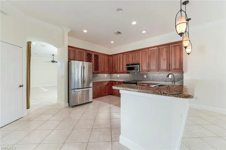 Kitchen pantry door on left