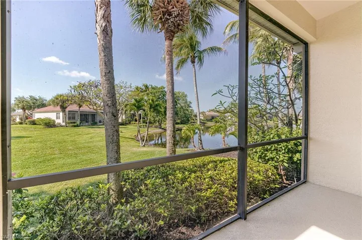 Lake view from the family room screened lanai