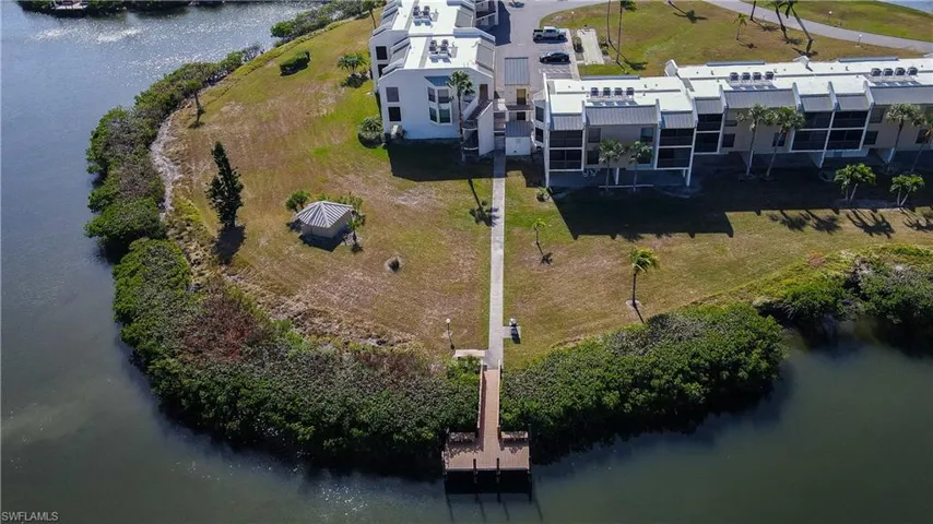 Bird's eye view of a large body of water