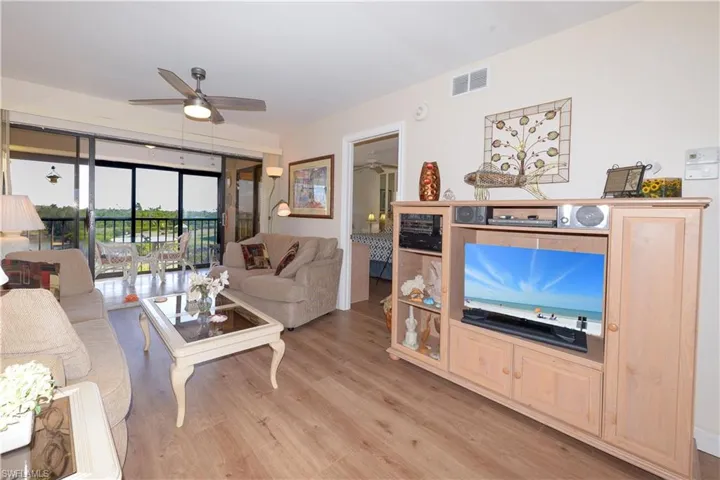 Living room with and ceiling fan