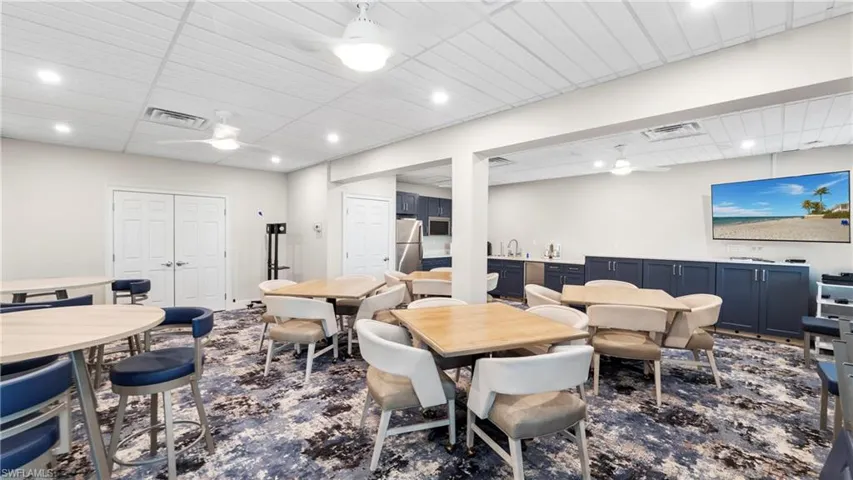 Creciente community room, also features fitness room, sauna, billiards, POOL and TENNIS!