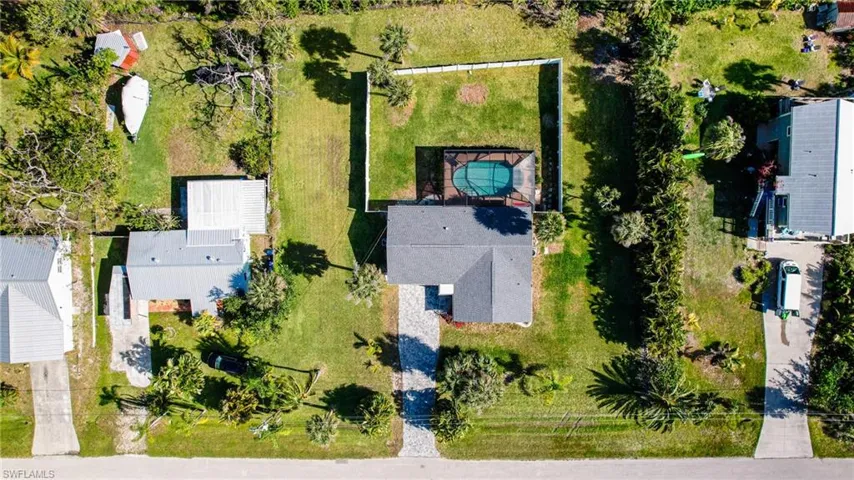 Birds eye view of property