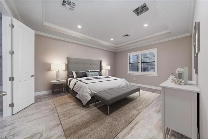 primary bedroom virtually staged