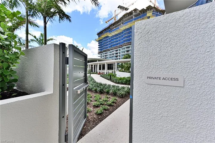 Private gate to amenities